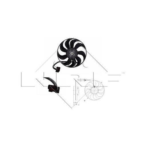 47398 nrf fan radiator - radiator, left