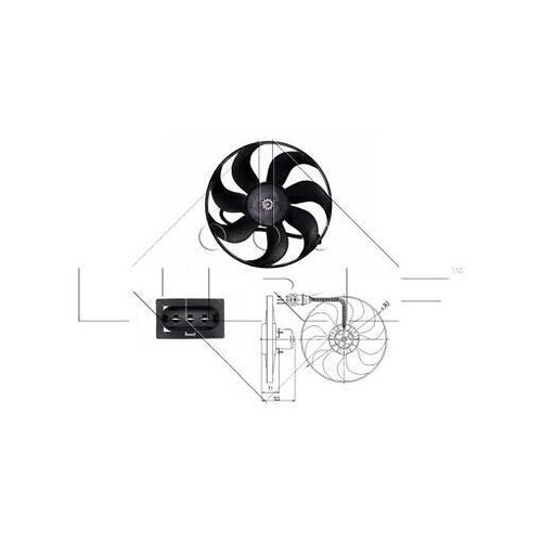 47397 nrf fan radiator left - nrf, fan,